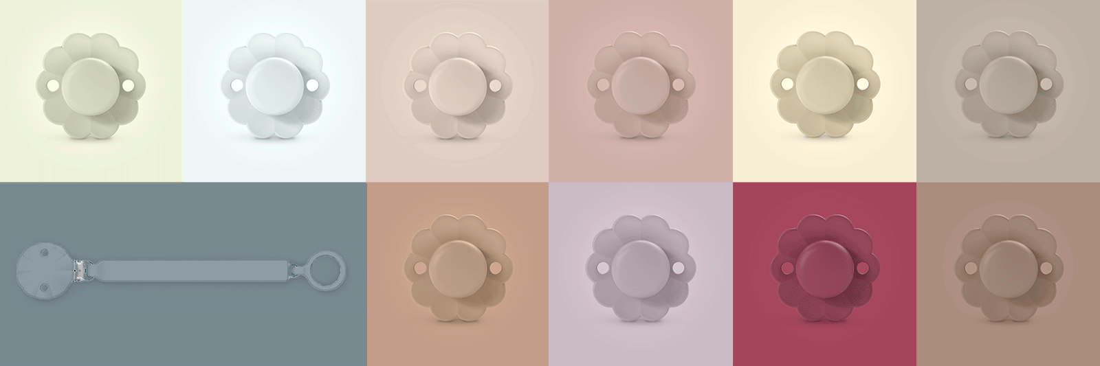 WONDER soother and convex shield color range