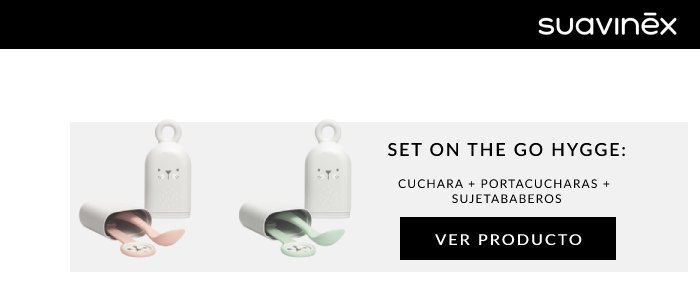 Set on the go Hygge: Cuchara + portacucharas + sujetababeros