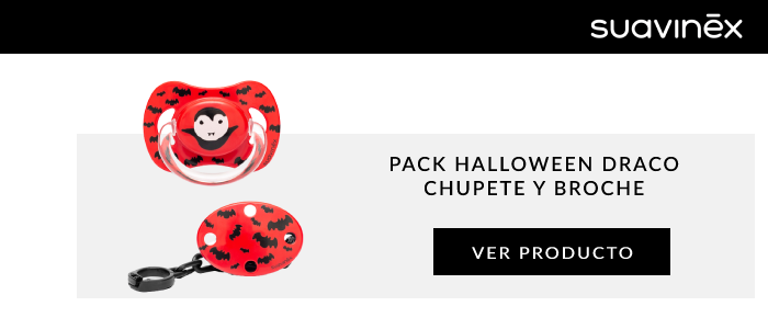 Pack Halloween Draco chupete y broche