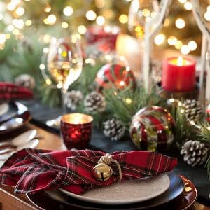 ideas para decorar la mesa en Navidad