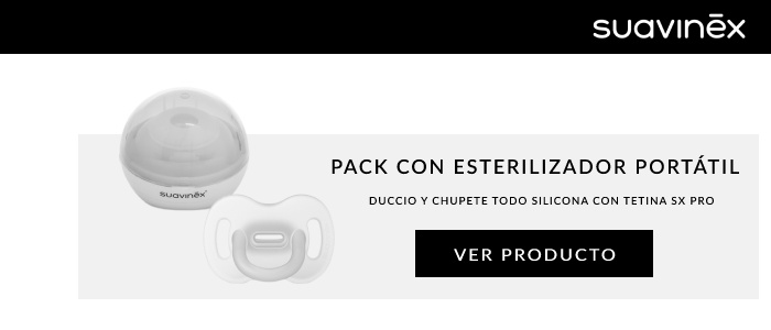Pack con Esterilizador Portátil Duccio y Chupete Todo Silicona con tetina SX Pro