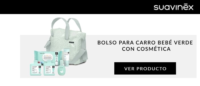 bolso-para-carro-bebe-verde-con-cosmetica