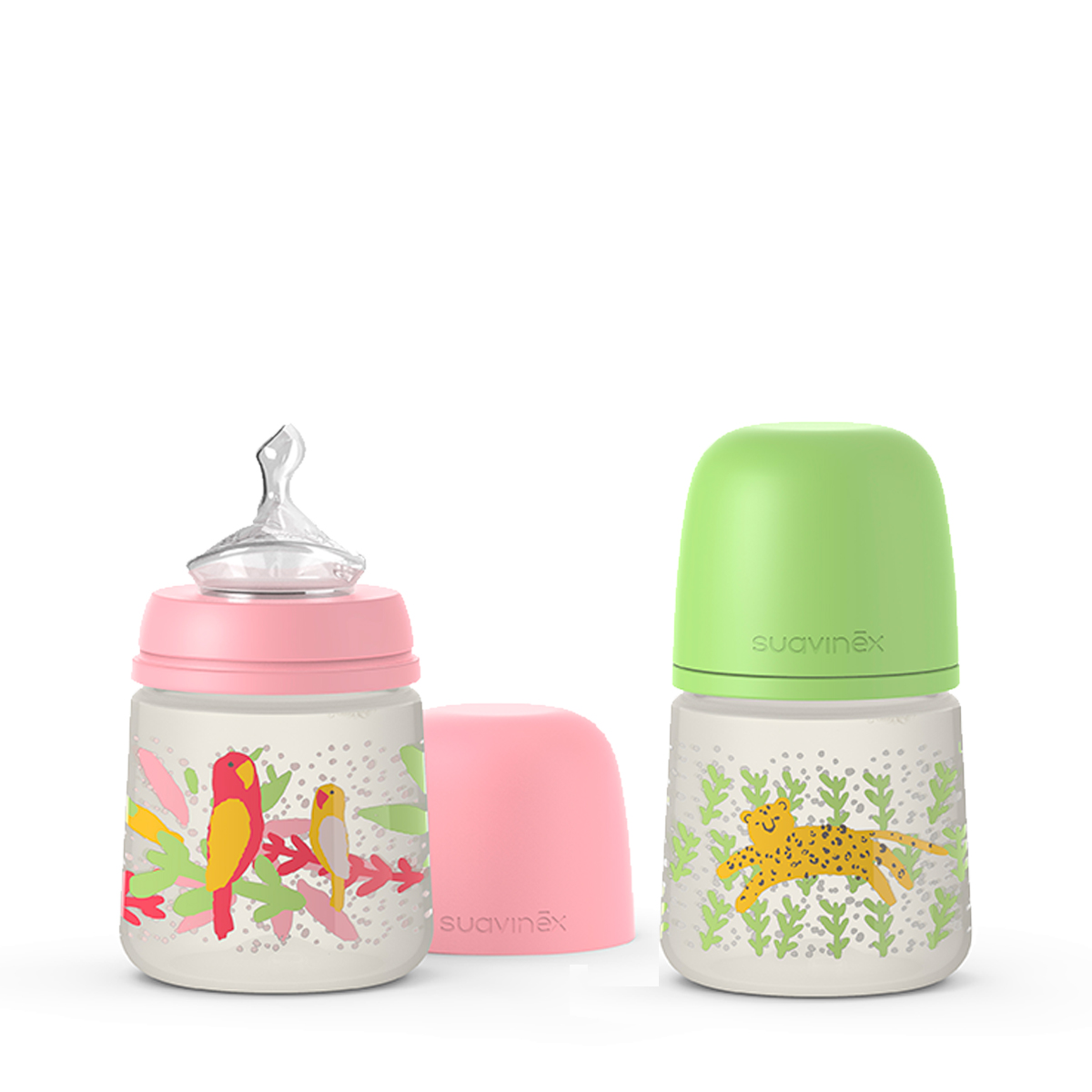 Wide neck bottle with anatomical teat 150ml
