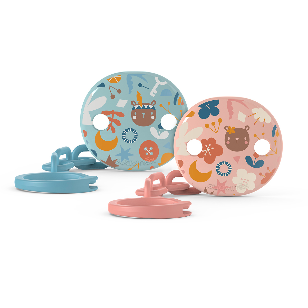 Decorated soother clip Decorated soother clip