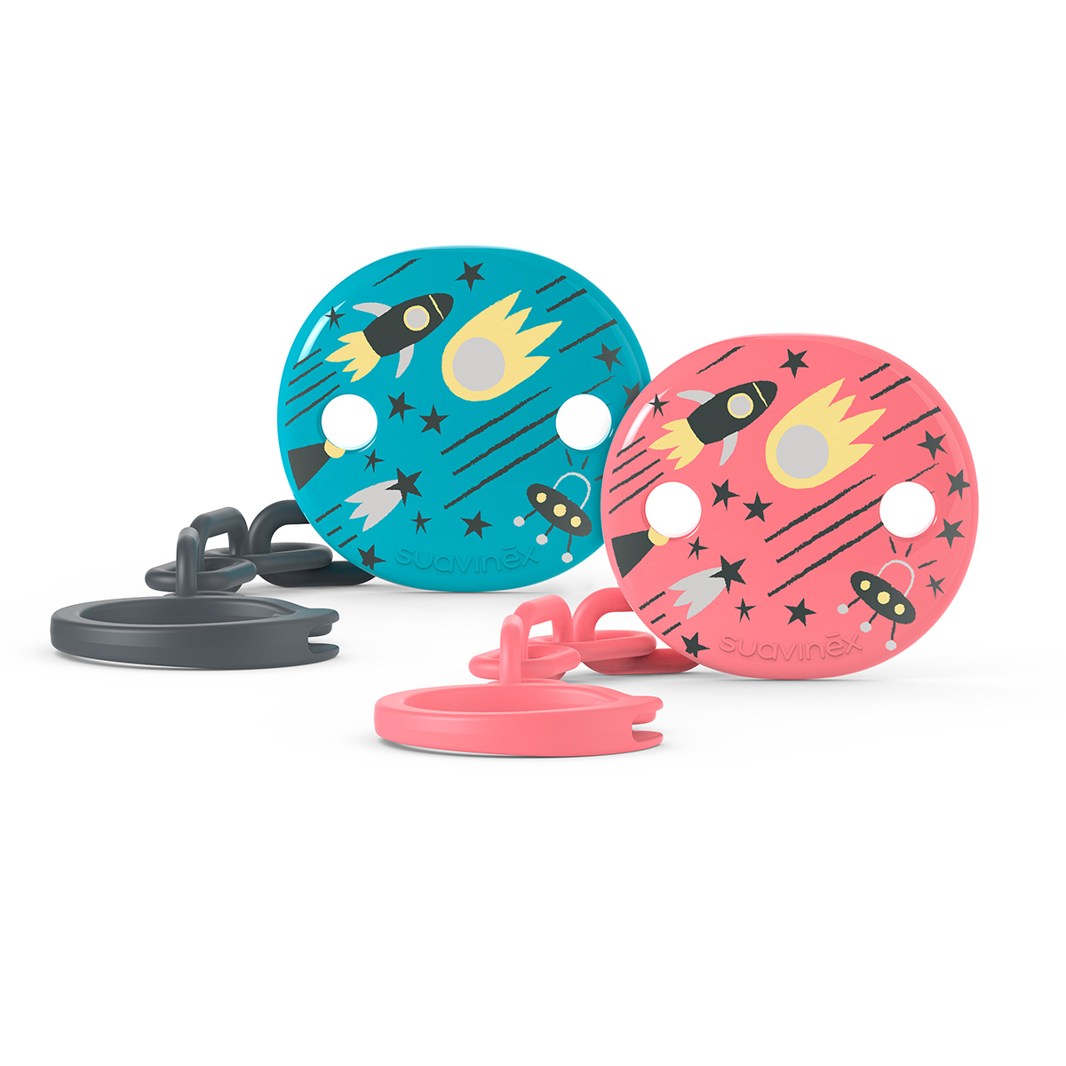 Decorated soother clip Decorated soother clip