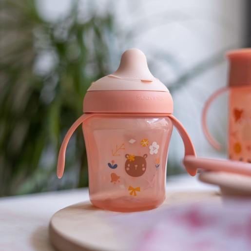 Taza para bebé rosa Suavinex