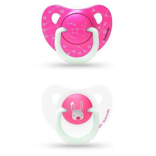 Suavinex Chupete con tetina anat/ómica de silicona Chupete para beb/és +18 meses 0/% BPA Color rosa.