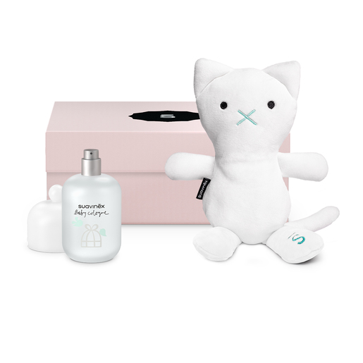 Set Baby Cologne con Sushi, the cat, y caja rosa